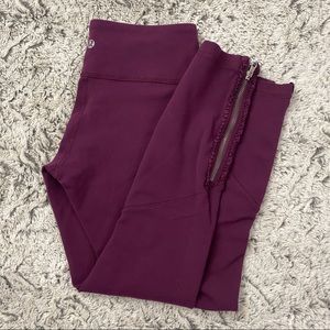 Lululemon Wunder Under Pant Special Edition Ruffle Up  Size 4 Plum